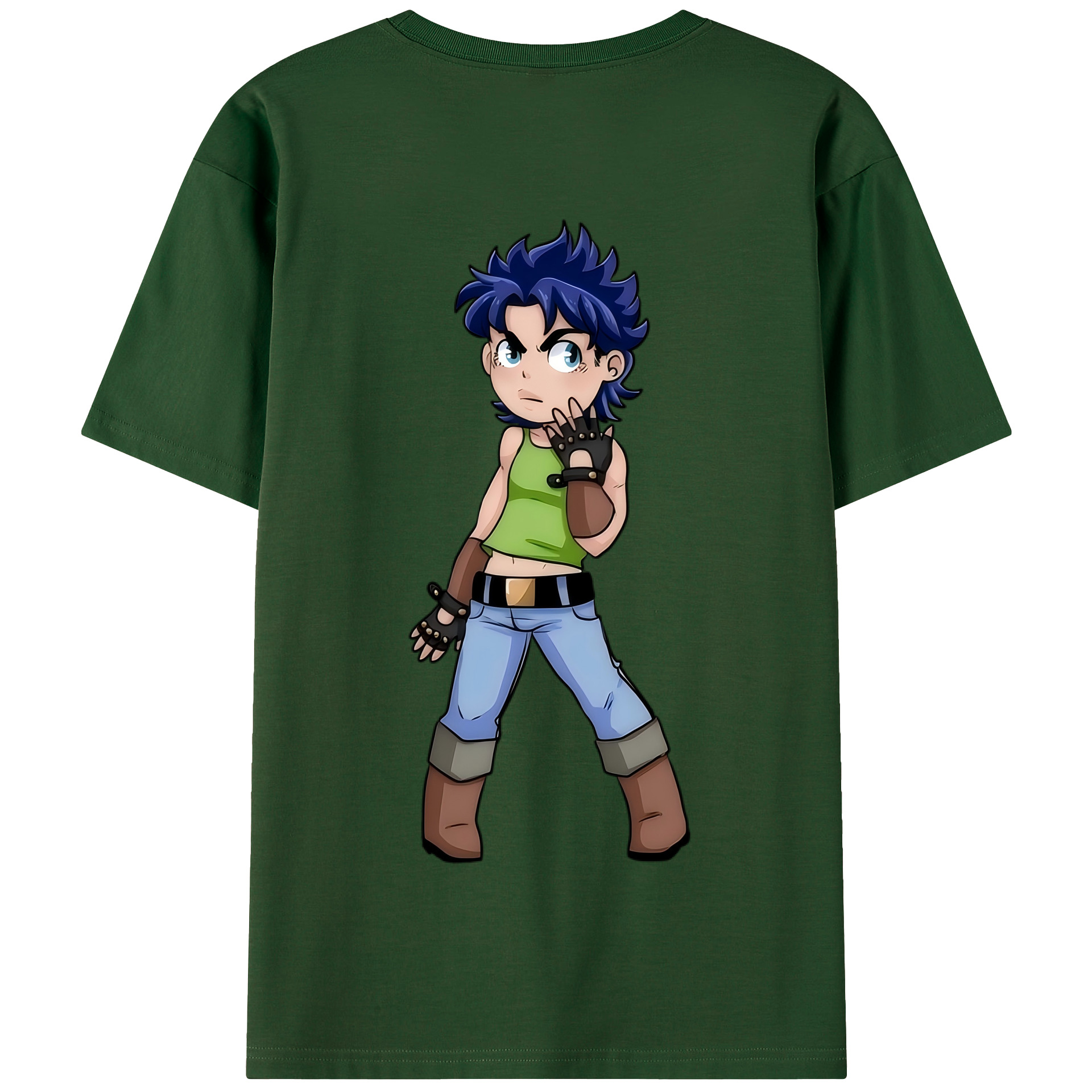 （画像用） ジョジョの奇妙な冒険 広瀨康一 JoJo's Bizarre Adventure Hirose Koichi 綿100％半袖Tシャツ（背面プリント）